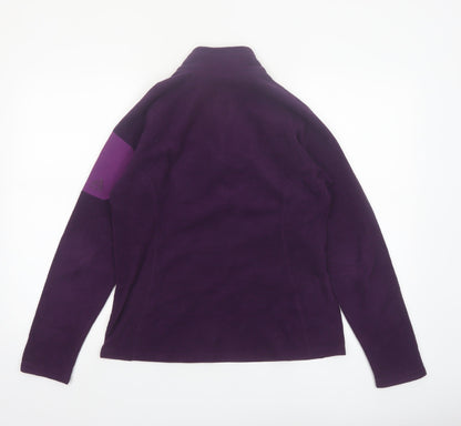 Eddie Bauer Women’s Purple Fleece Pullover Sweatshirt Size M 1/2 Zip Polartec