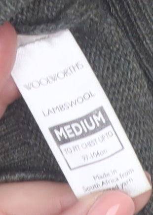Woolworths Men Grey Lambswool V-Neck Jumper Vest Medium