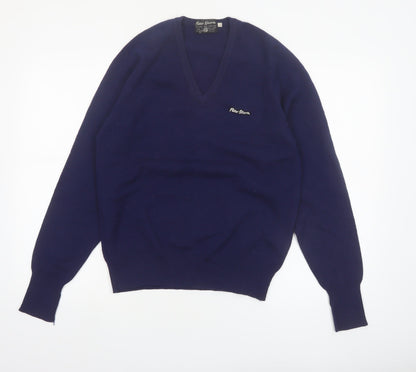 Peter Storm Men’s Blue Wool V-Neck Pullover Jumper M