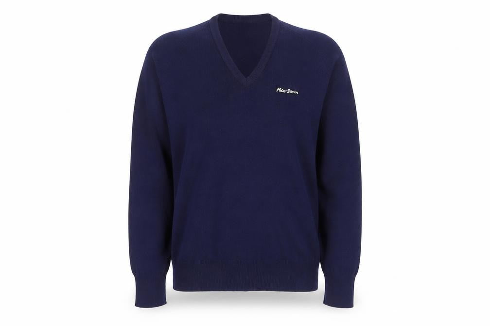 Peter Storm Men’s Blue Wool V-Neck Pullover Jumper M
