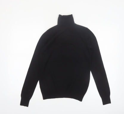 Uniqlo Women Black Wool Roll Neck Jumper Size S