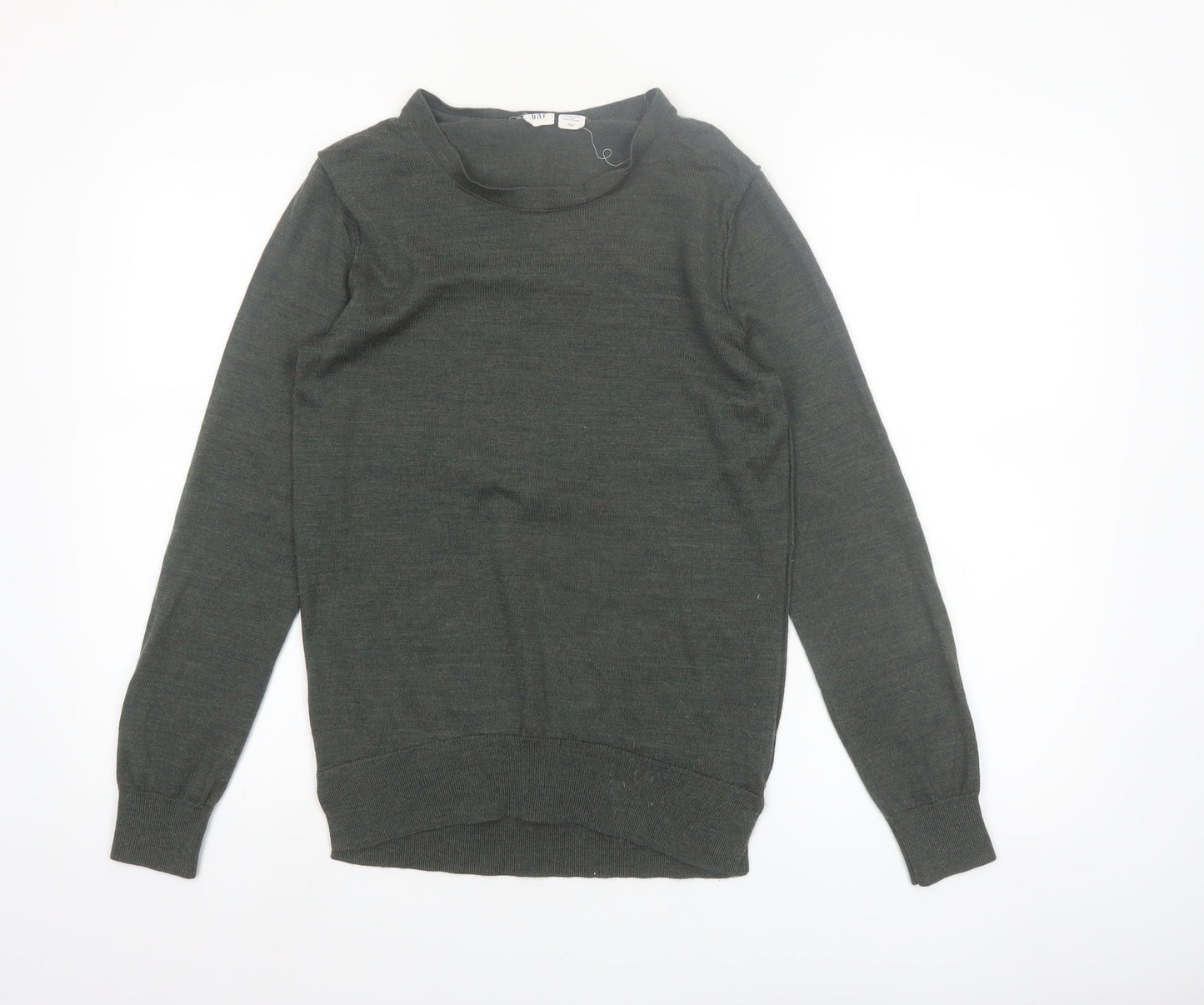 GAP Men's Green Merino Wool Crew Neck Jumper Size S