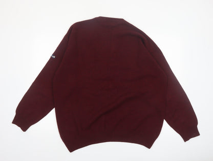 Palmer Mens Red Wool XL Crew Neck Pullover Jumper
