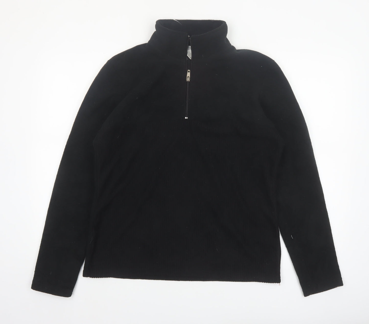 MIKK Athletica Men's Black Fleece 1/4 Zip Pullover Sweatshirt L