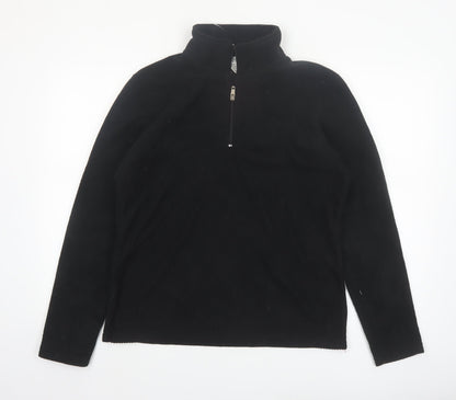 MIKK Athletica Men's Black Fleece 1/4 Zip Pullover Sweatshirt L