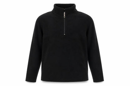 MIKK Athletica Men's Black Fleece 1/4 Zip Pullover Sweatshirt L