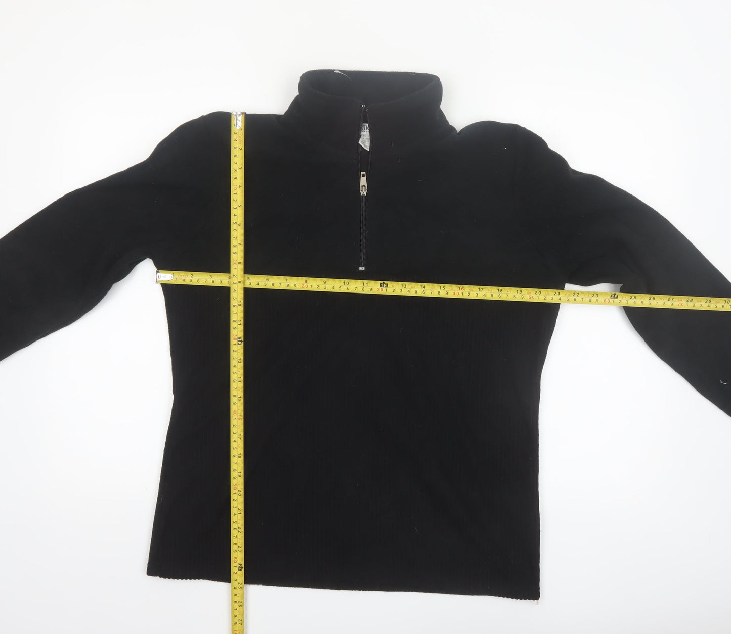 MIKK Athletica Men's Black Fleece 1/4 Zip Pullover Sweatshirt L