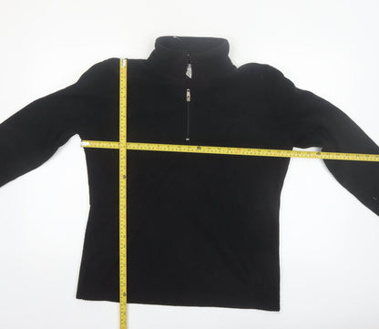 MIKK Athletica Men's Black Fleece 1/4 Zip Pullover Sweatshirt L
