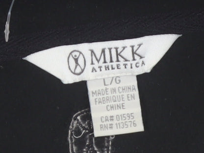 MIKK Athletica Men's Black Fleece 1/4 Zip Pullover Sweatshirt L