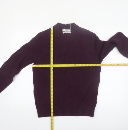Marks and Spencer Men's Purple Lambswool Blend Jumper Size S
