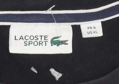 Lacoste Sport Men's Black XL Crew Neck Pullover Sweatshirt