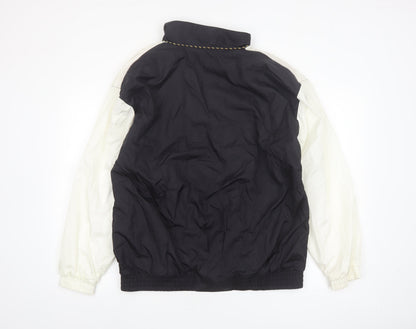 Blast Men's Black and White Nylon Bomber Jacket L Western Star Design