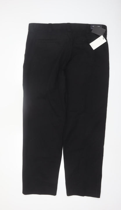 Marks and Spencer Autograph Men's Black Cotton Chino Trousers 40W 33L