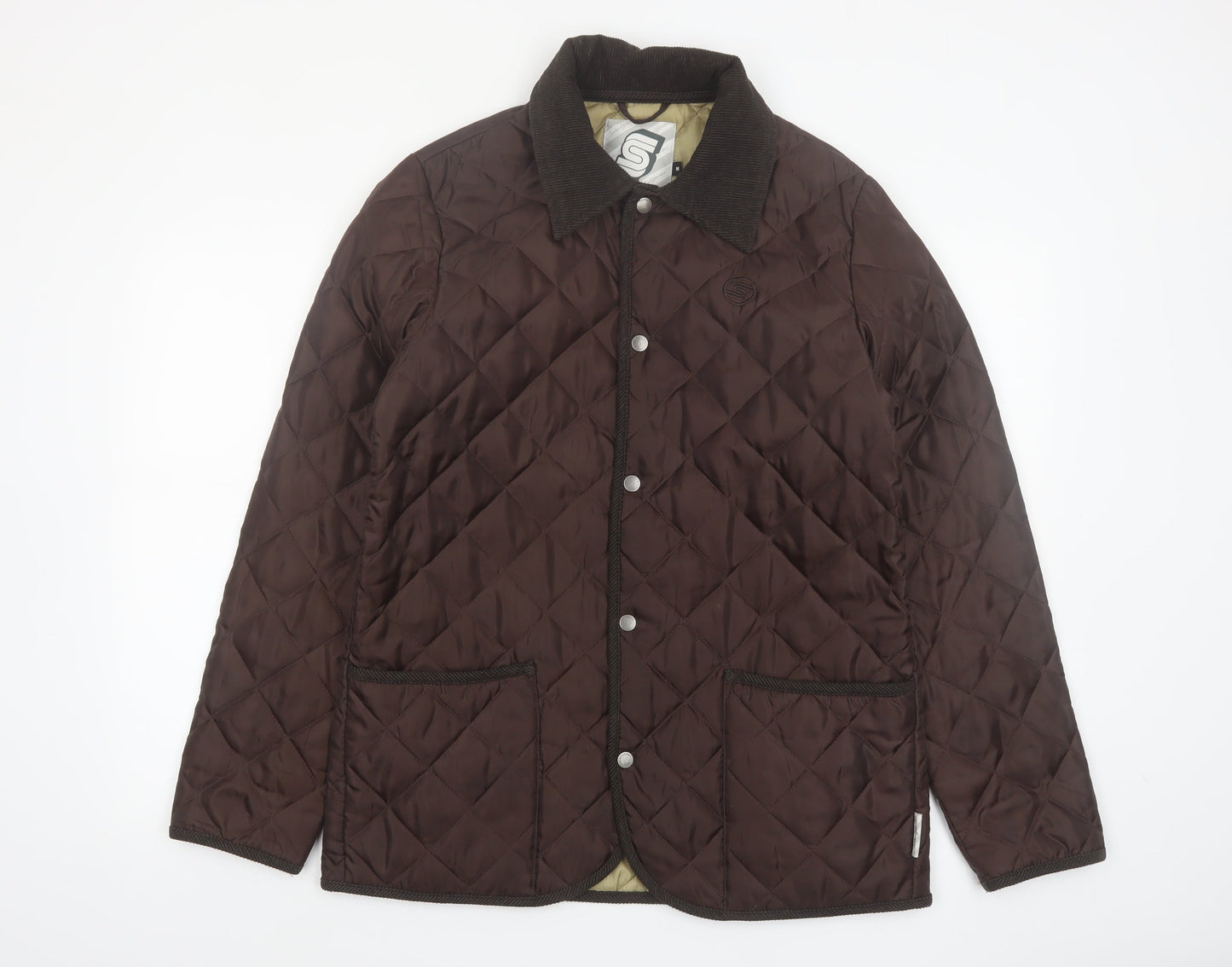 Schottzysen Mens Brown Quilted Mid-Length Jacket Size M