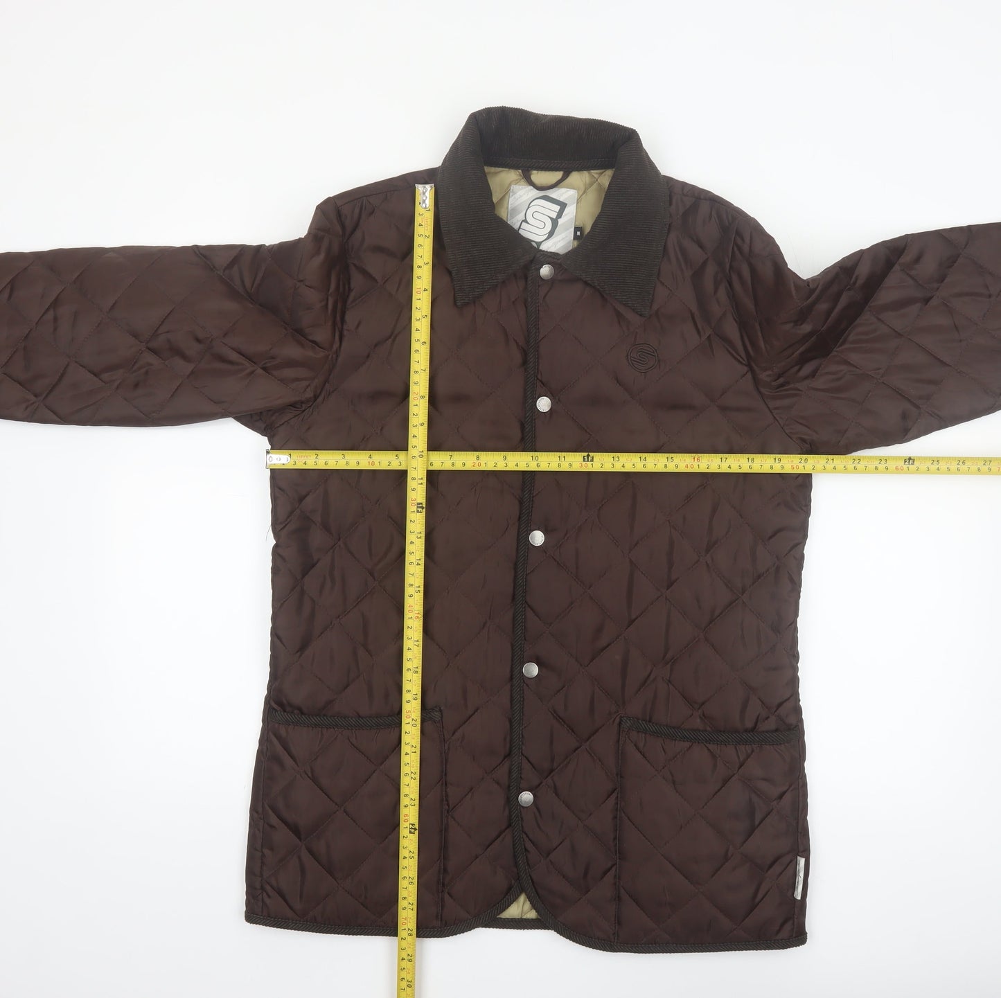 Schottzysen Mens Brown Quilted Mid-Length Jacket Size M