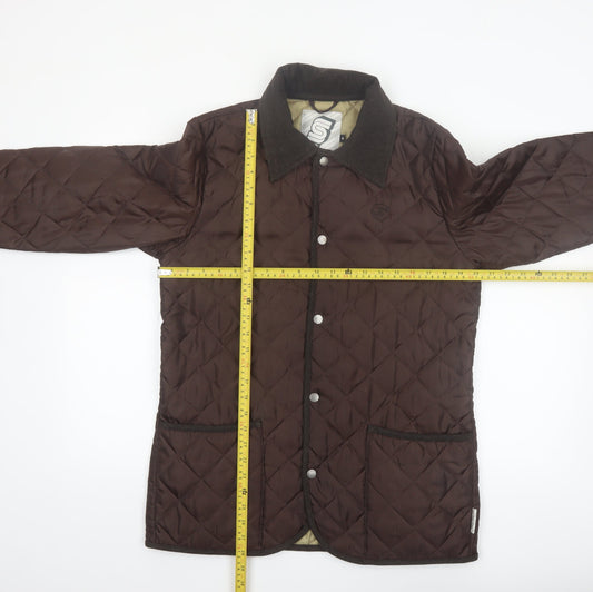 Schottzysen Mens Brown Quilted Mid-Length Jacket Size M