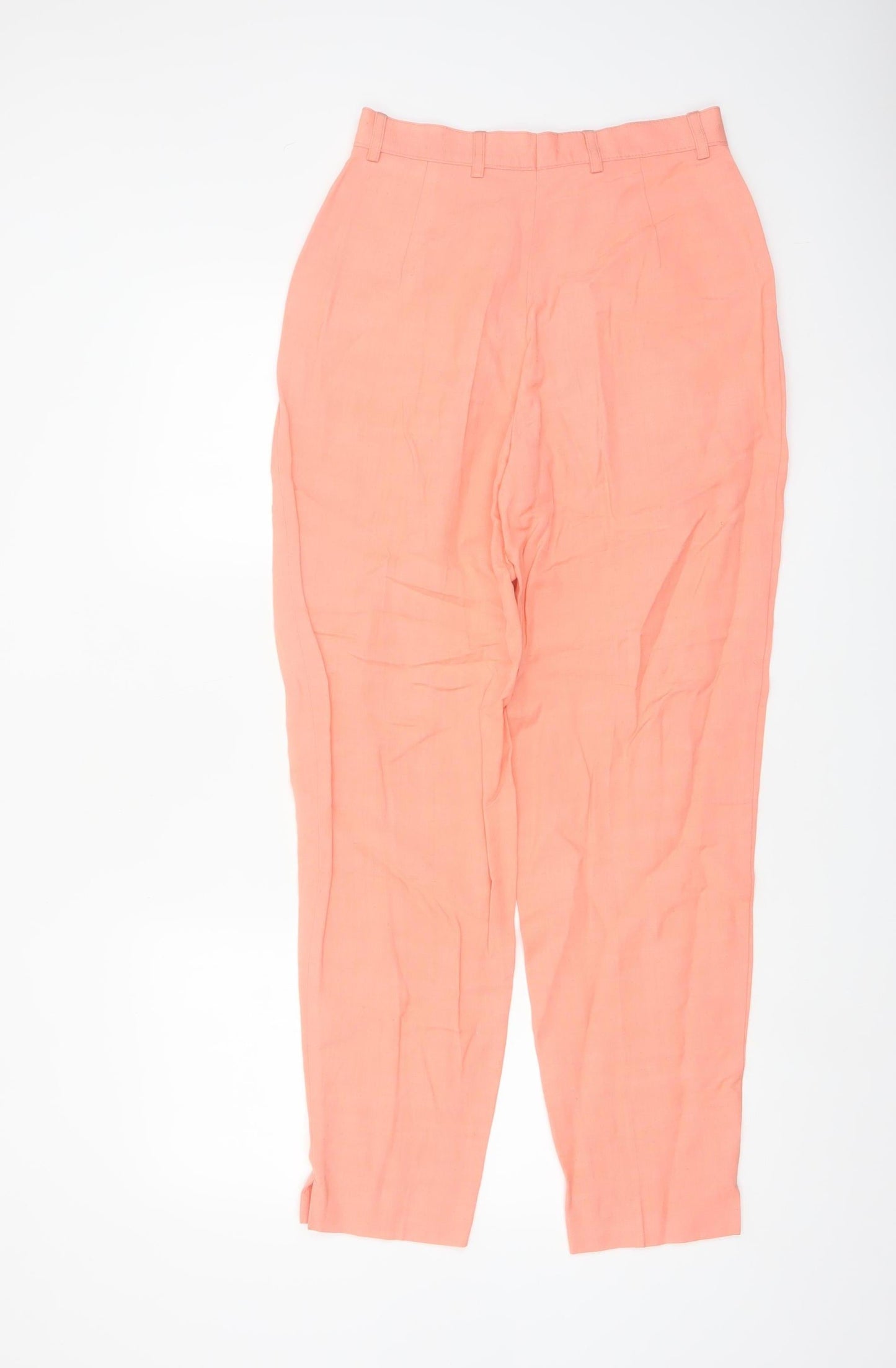 Choise by Danwear Women’s Pink Linen Viscose Pleated Trousers Size 12
