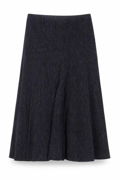 Viyella Women's Black Petite Wool Blend A-Line Midi Skirt Size 8