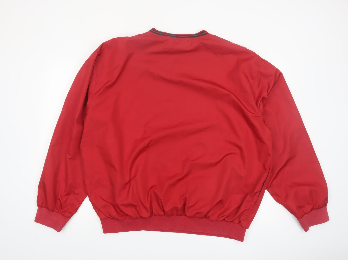 Polo Ralph Lauren Men's Red V-Neck Golf Pullover Sweatshirt L