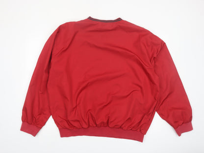 Polo Ralph Lauren Men's Red V-Neck Golf Pullover Sweatshirt L