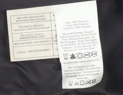 Eddie Bauer Women Black Quilted Mid-Length Jacket Size 16