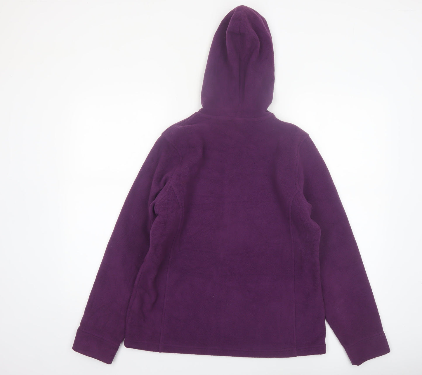 L.L.Bean Womens Purple Full Zip Fleece Hoodie Size M Regular