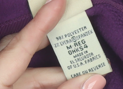 L.L.Bean Womens Purple Full Zip Fleece Hoodie Size M Regular