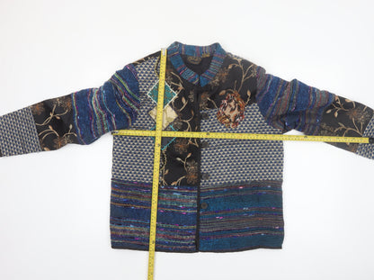 Julia Lin Women's Multicoloured Patchwork Jacket Size M Bohemian Style