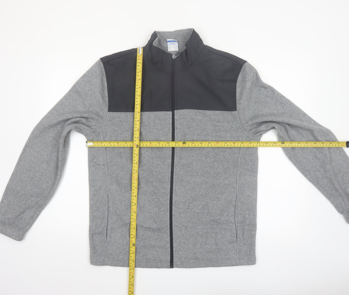 Starter Men’s Grey Full Zip Fleece Jacket Size M 38in Polyester