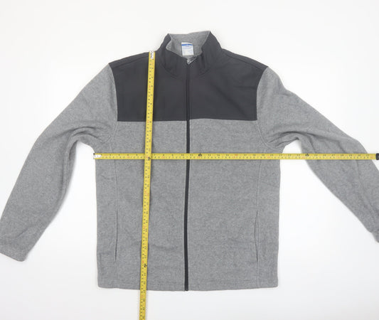 Starter Men’s Grey Full Zip Fleece Jacket Size M 38in Polyester