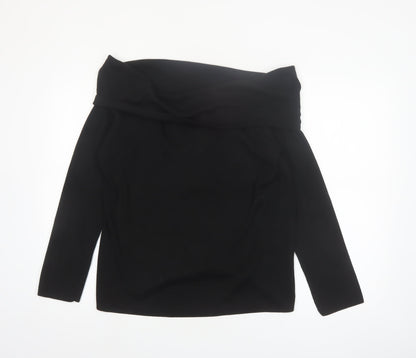 Marks and Spencer Women’s Black Size 18 Off Shoulder Knit Jumper