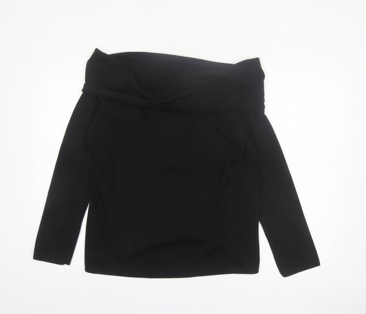 Marks and Spencer Women’s Black Size 18 Off Shoulder Knit Jumper