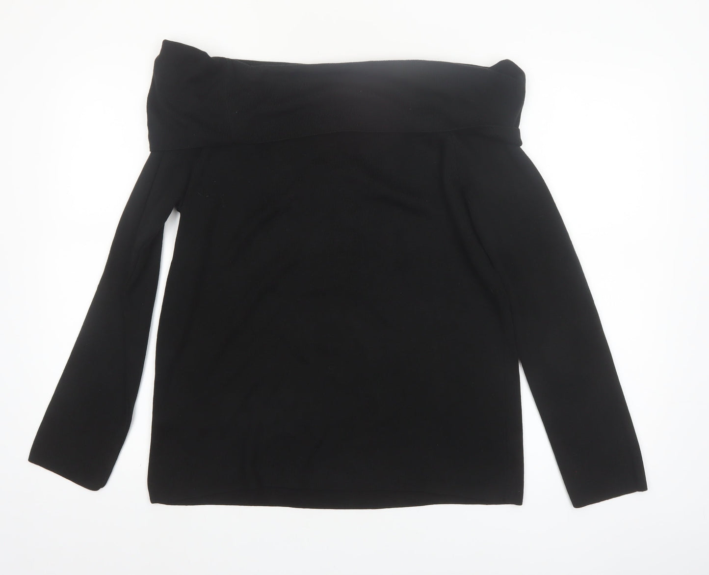 Marks and Spencer Women’s Black Size 18 Off Shoulder Knit Jumper