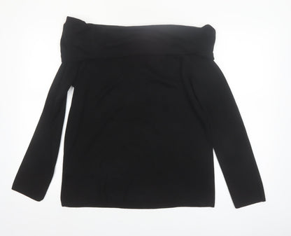 Marks and Spencer Women’s Black Size 18 Off Shoulder Knit Jumper
