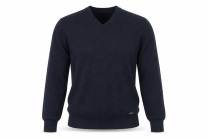 DKNY Men's Blue Wool Blend V-Neck Jumper M Classic Knit