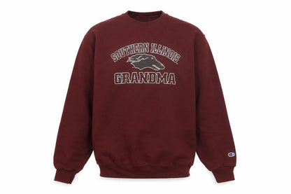 Champion Mens Red Pullover Sweatshirt L Graphic Print Crew Neck