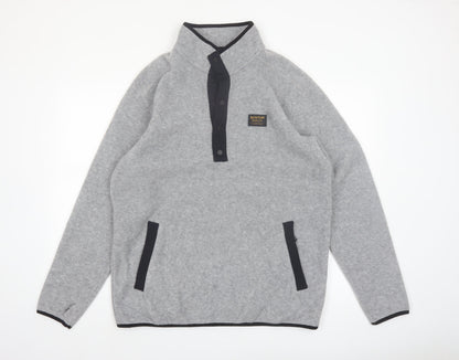 Burton Mens Grey Fleece Henley Sweatshirt Size L