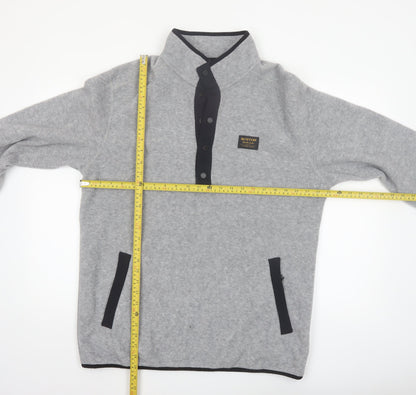 Burton Mens Grey Fleece Henley Sweatshirt Size L
