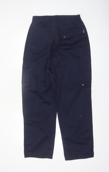 Panoply Men Blue Cargo Workwear Trousers Size M Cotton Blend