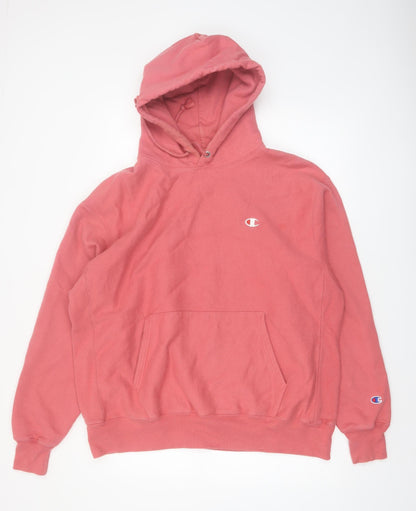 Champion Men's Pink Reverse Weave Pullover Hoodie XL