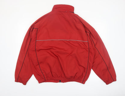 Umbro Men's Red Windbreaker Jacket M Lightweight Zip Up Sportswear