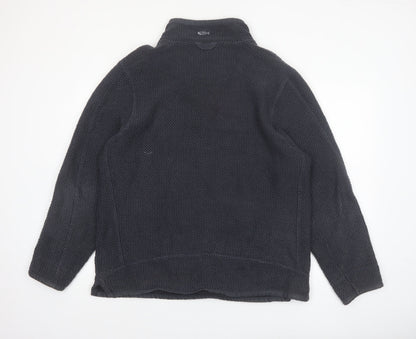 Weird Fish Men's Black XL 1/4 Zip Knit Fleece Pullover Sweatshirt