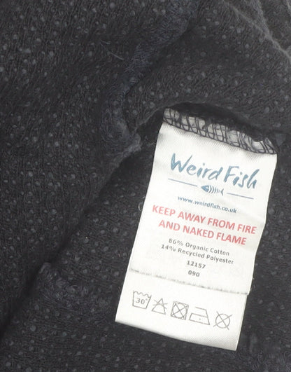 Weird Fish Men's Black XL 1/4 Zip Knit Fleece Pullover Sweatshirt