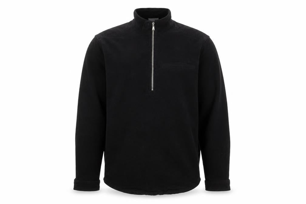 ASOS Men's Black M 1/2 Zip High Neck Cotton Pullover Sweatshirt