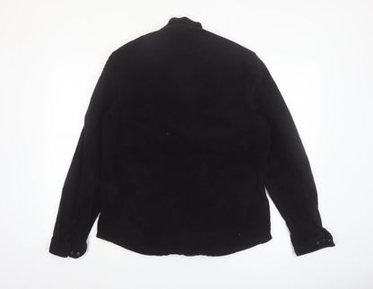 ASOS Men's Black M 1/2 Zip High Neck Cotton Pullover Sweatshirt