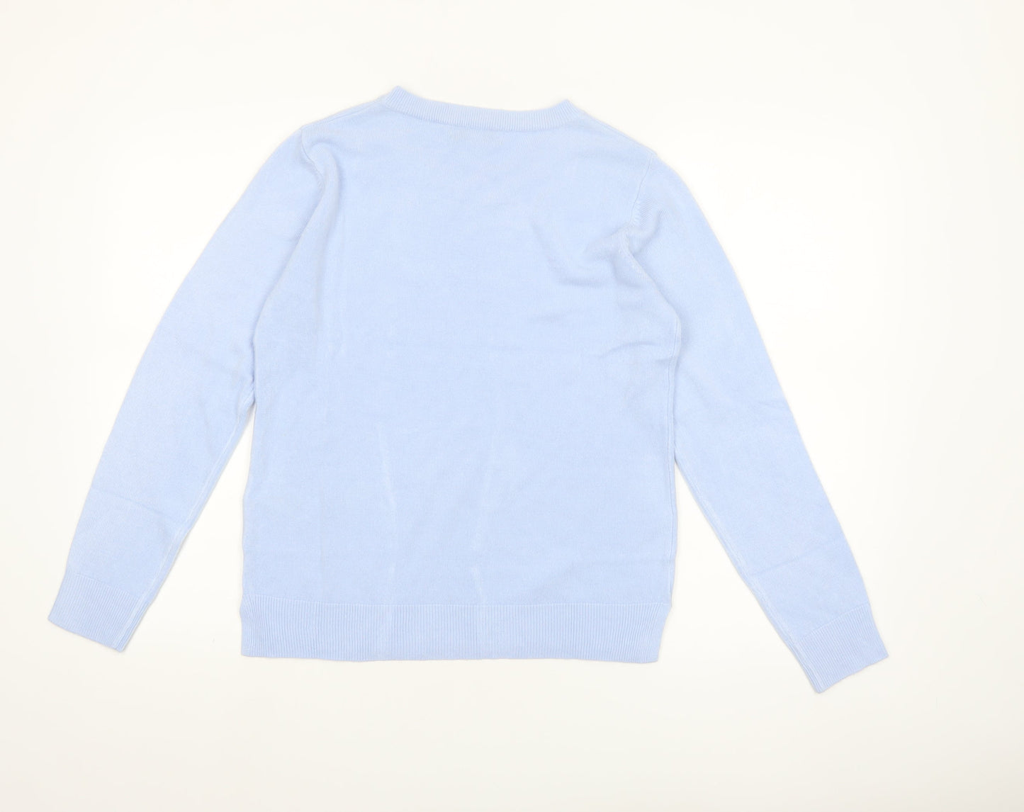 Marks and Spencer Women Blue Size 12 Crew Neck Long Sleeve Jumper