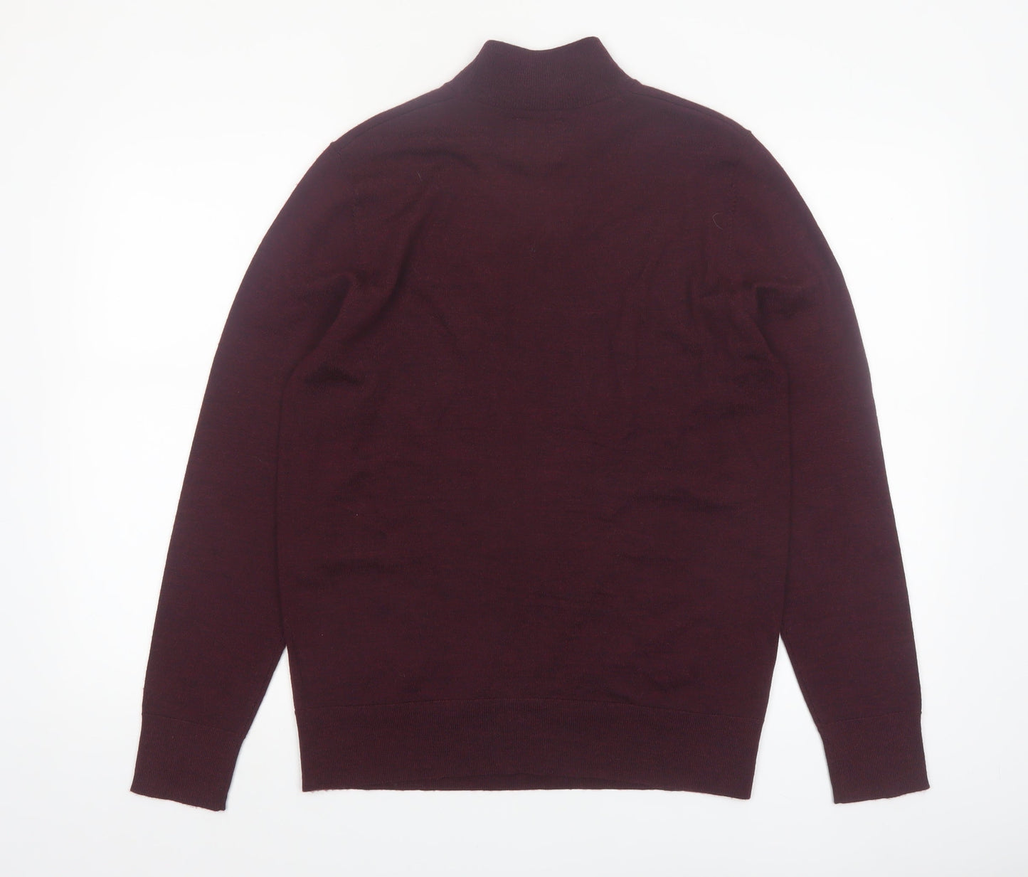 Kin Men’s Brown Merino Wool Roll Neck Jumper Size S