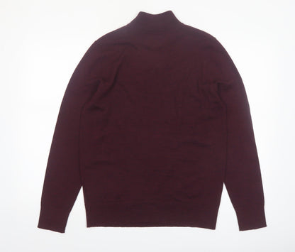 Kin Men’s Brown Merino Wool Roll Neck Jumper Size S