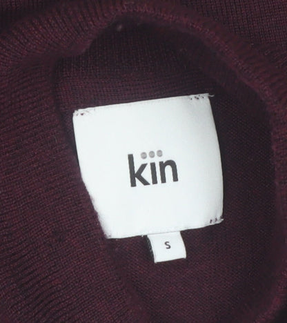 Kin Men’s Brown Merino Wool Roll Neck Jumper Size S