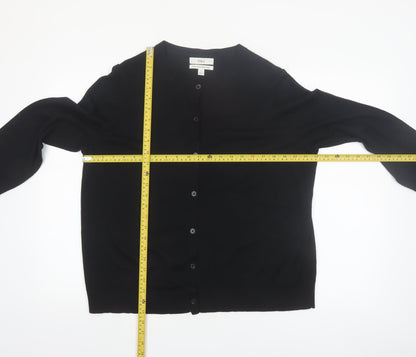 Marks and Spencer Women’s Black Merino Wool Long Sleeve Cardigan Size 18